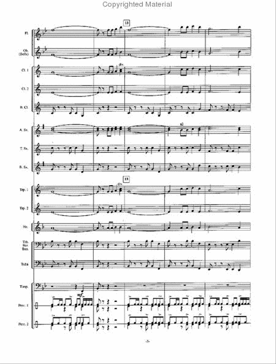 Drums Ole! Drums Ole! Concert Band scores gallery preview page 4