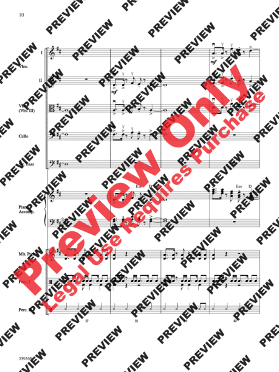 African Adventure String Orchestra scores gallery preview page 11