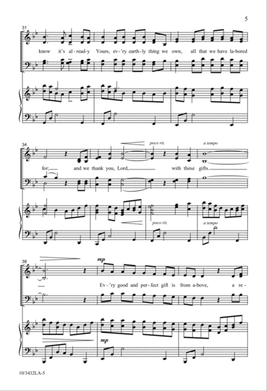 With These Gifts 4-Part scores gallery preview page 4