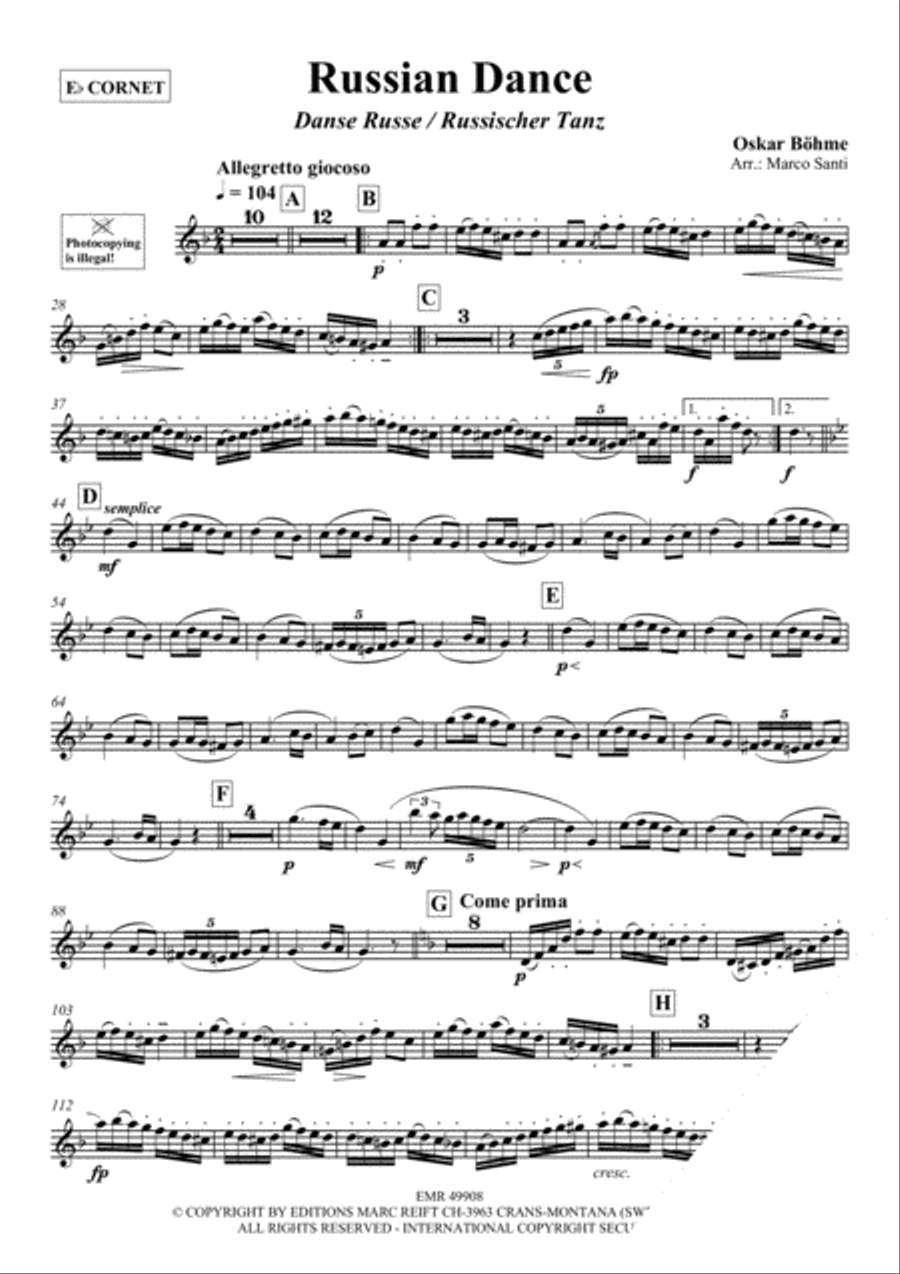 Russian Dance Cornet scores gallery preview page 3