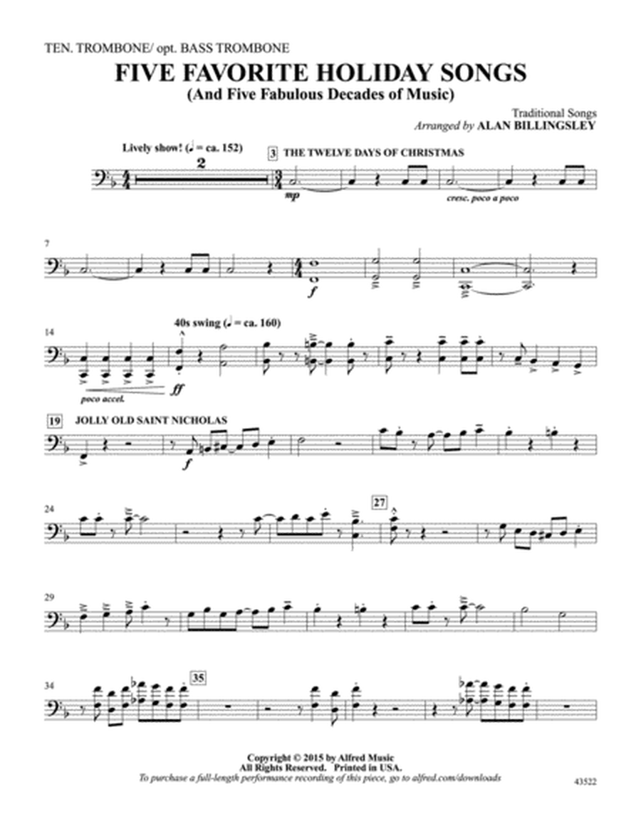 Five Favorite Holiday Songs: Tenor Trombone