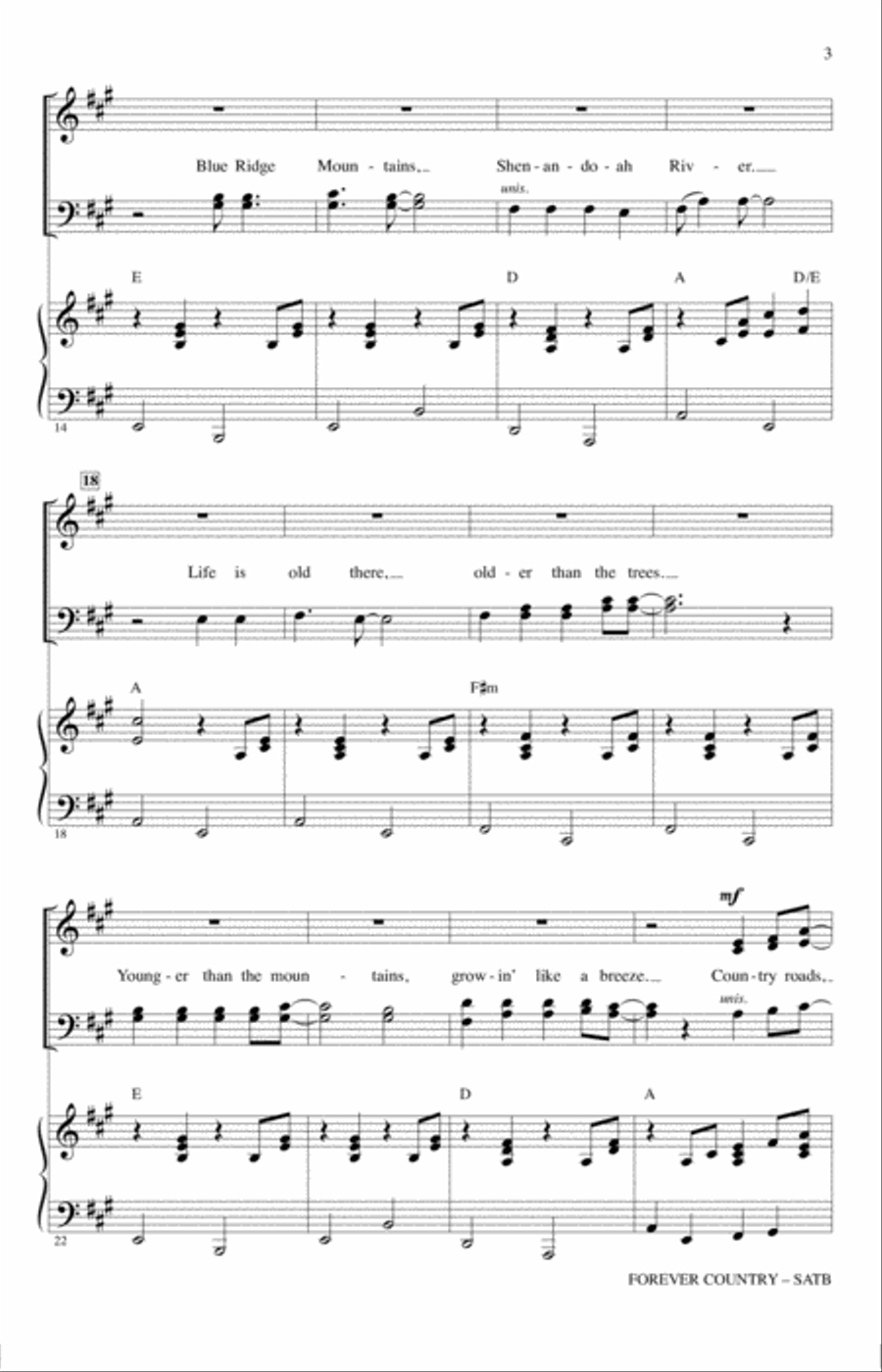 Forever Country 4-Part scores gallery preview page 2