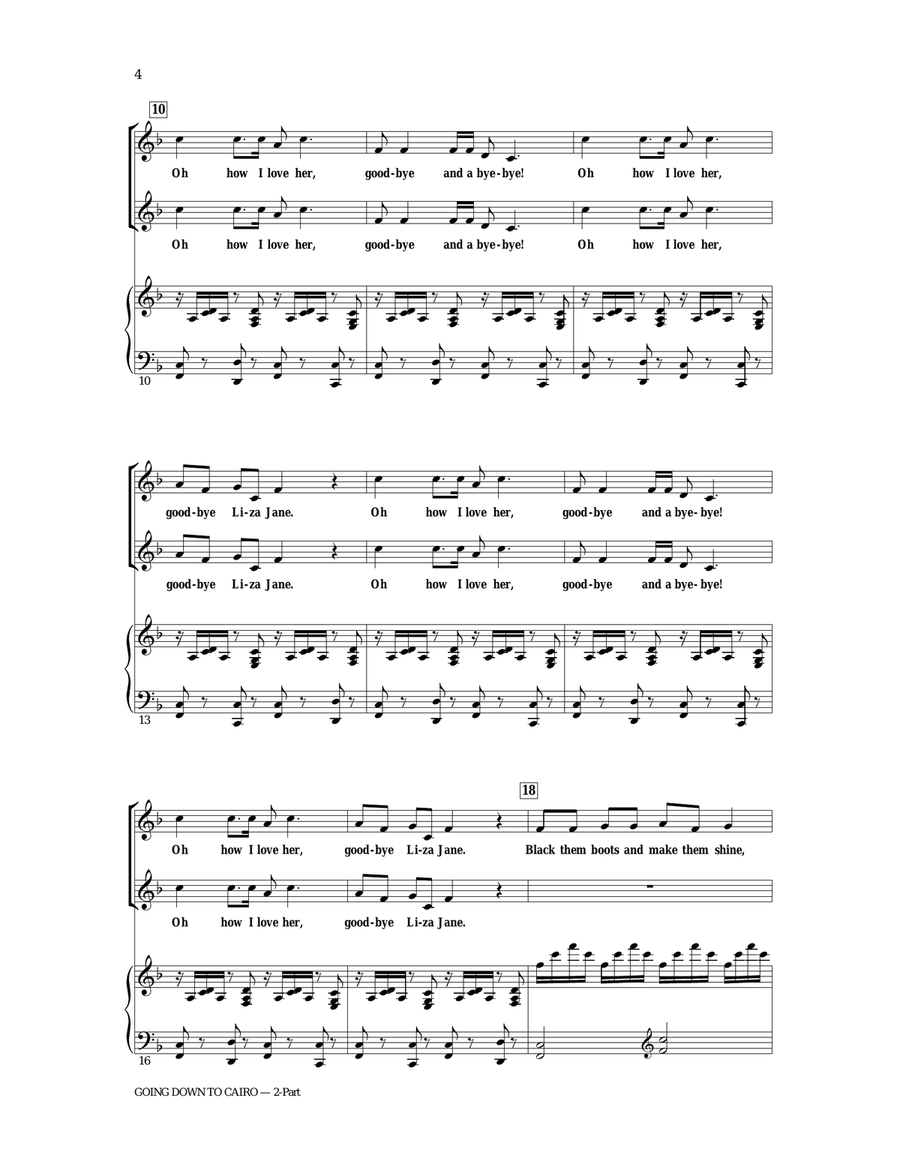 Going Down To Cairo 2-Part scores gallery preview page 2