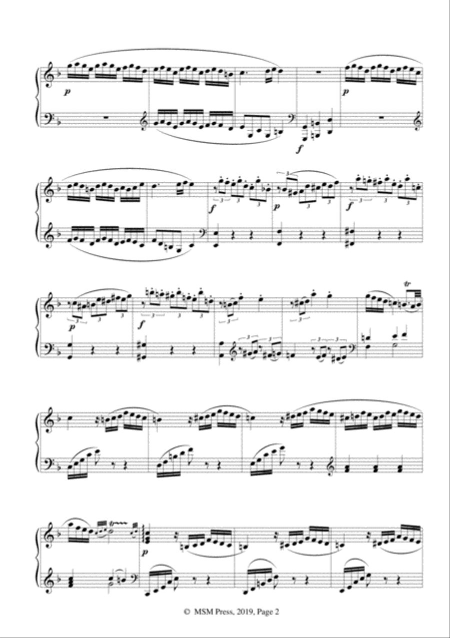 Mozart-Piano Sonata No.2 in F Major,K.280 Piano Solo scores gallery preview page 4