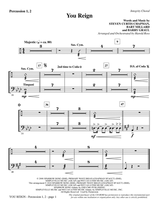 You Reign - Percussion 1 & 2