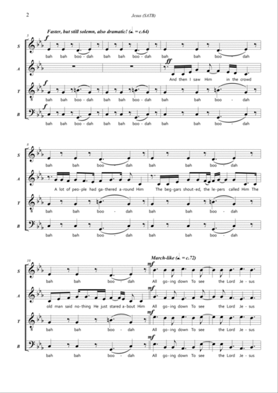 Jesus 4-Part scores gallery preview page 2
