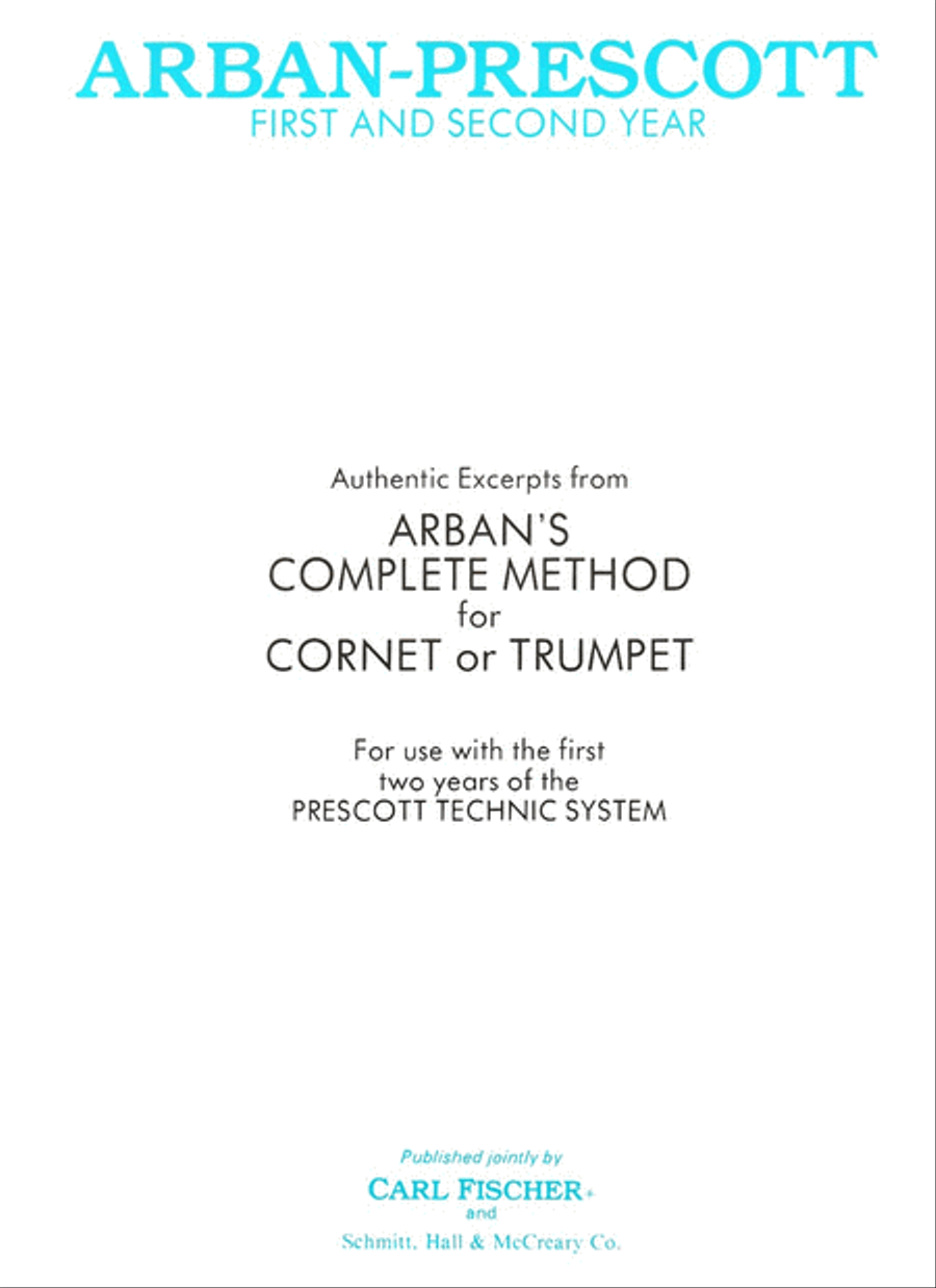 Arban-Prescott First and Second Year Cornet scores gallery preview page 1