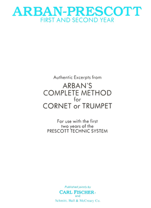 Book cover for Arban-Prescott First and Second Year