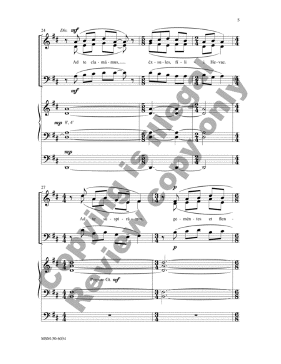 Salve Regina Unison Choir scores gallery preview page 5