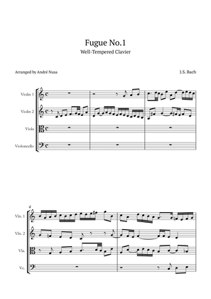 Book cover for Fugue No.1 from Well Tempered Clavier Book 1