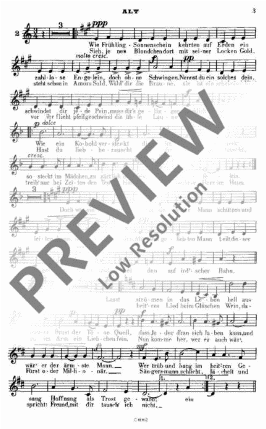 Wein, Weib und Gesang 4-Part scores gallery preview page 4