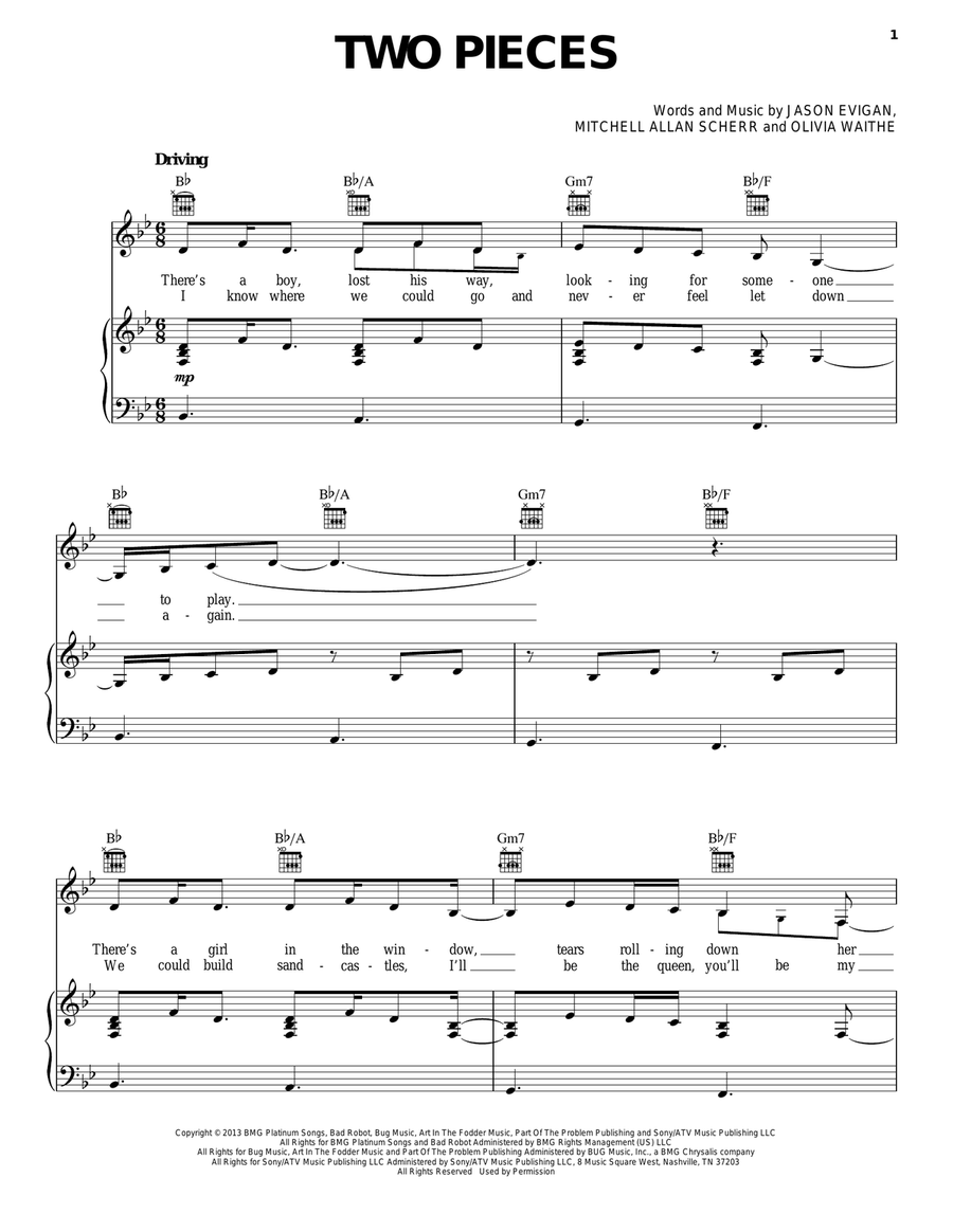 Two Pieces Two Pieces Acoustic Guitar scores gallery preview page 1