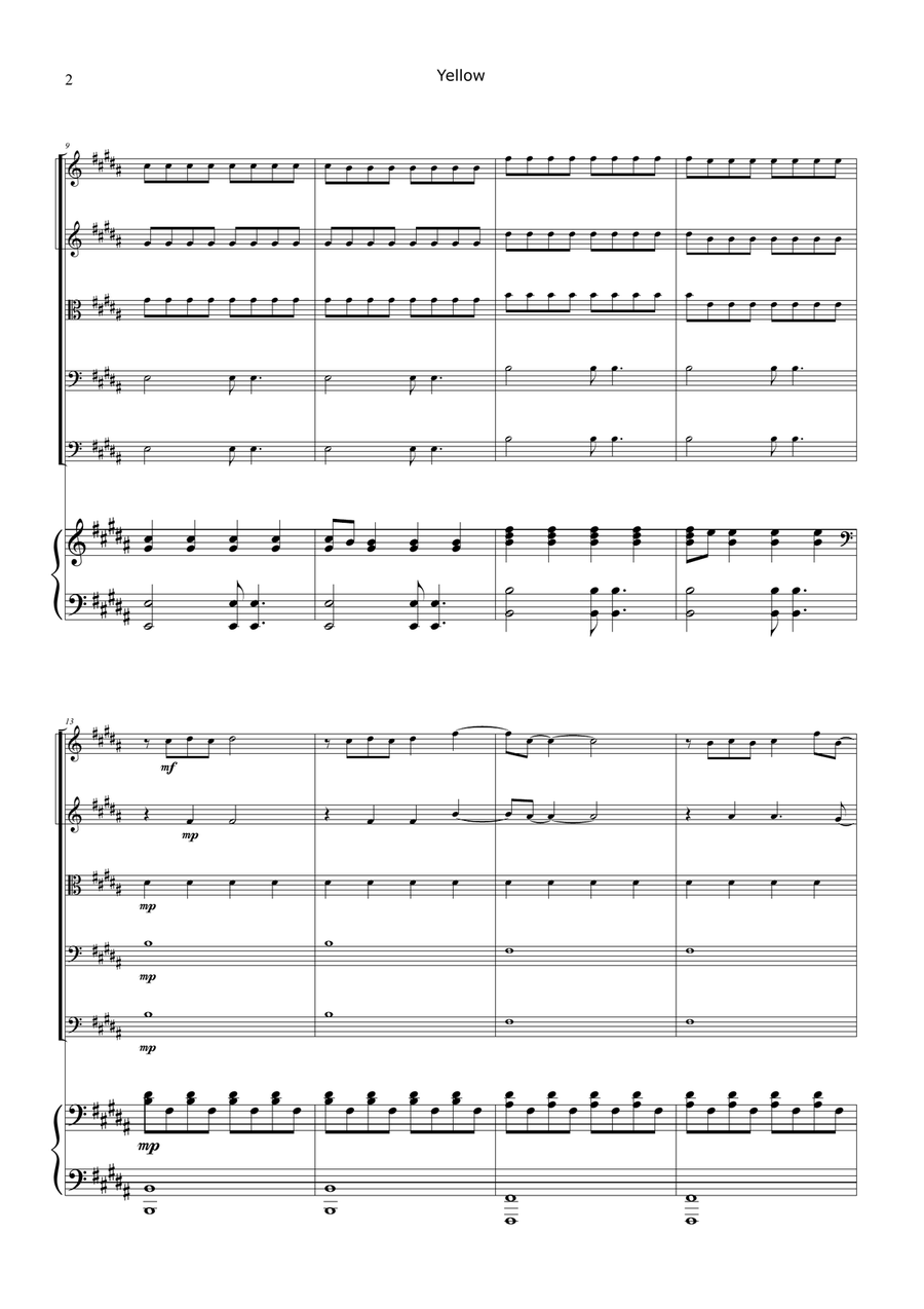 Yellow Chamber Music scores gallery preview page 2