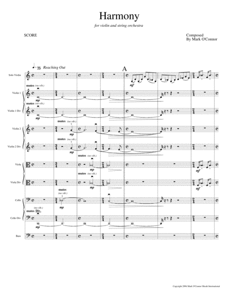 Harmony (score – violin and string orchestra) image number null