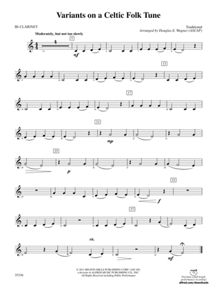 Variants on a Celtic Folk Tune: 1st B-flat Clarinet