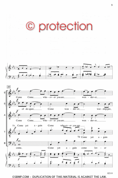 Come, Come, Whoever You Are - SATB Octavo image number null