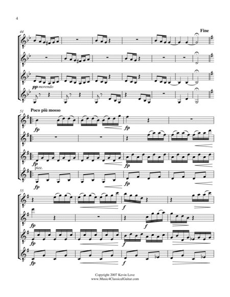 Czech Suite - ii - Polka (Guitar Quartet) - Score and Parts image number null