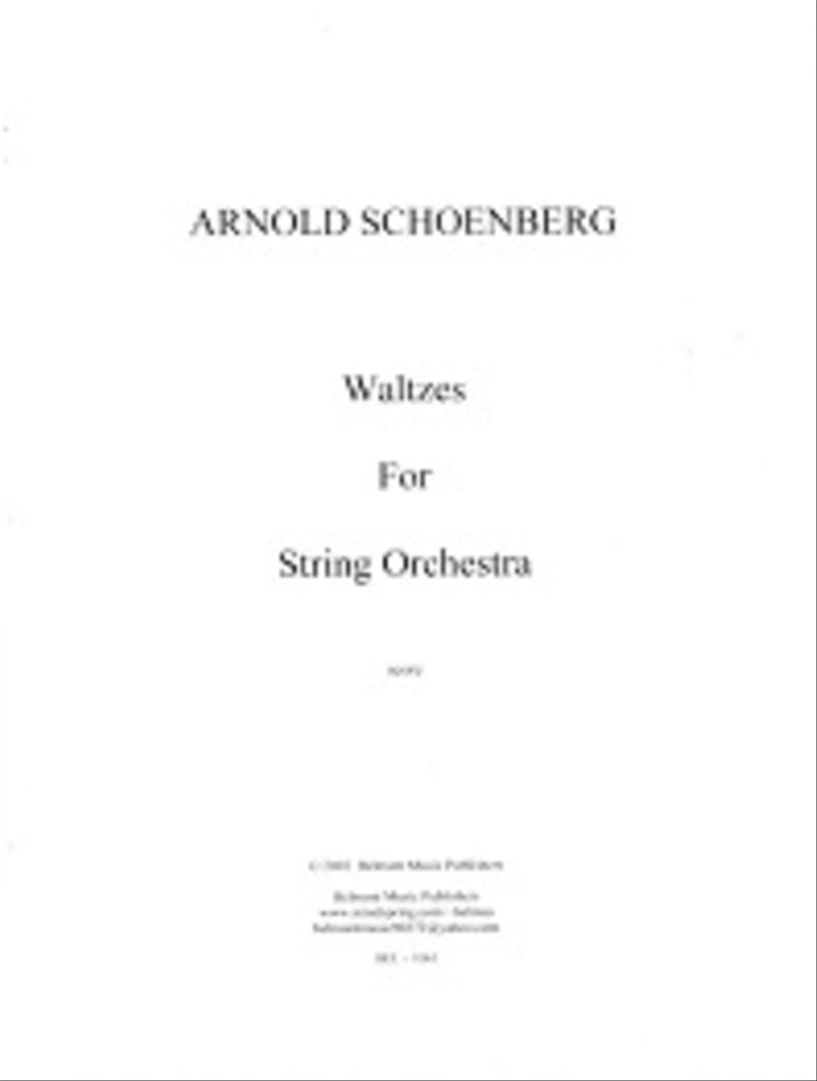 Ten Early Waltzes for string orchestra