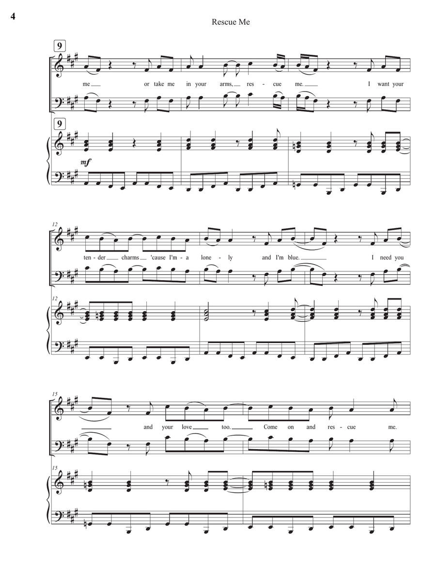 Rescue Me 4-Part scores gallery preview page 4