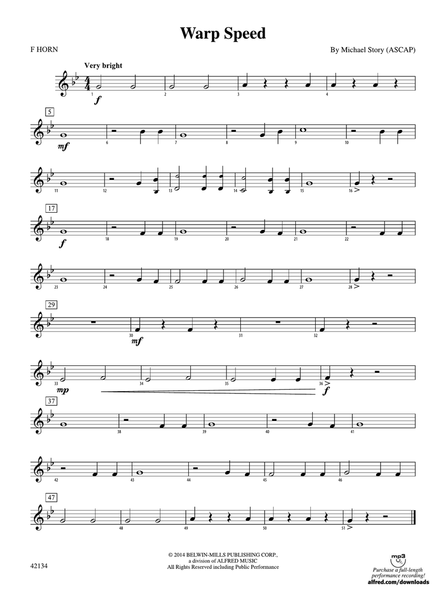 Warp Speed: 1st F Horn