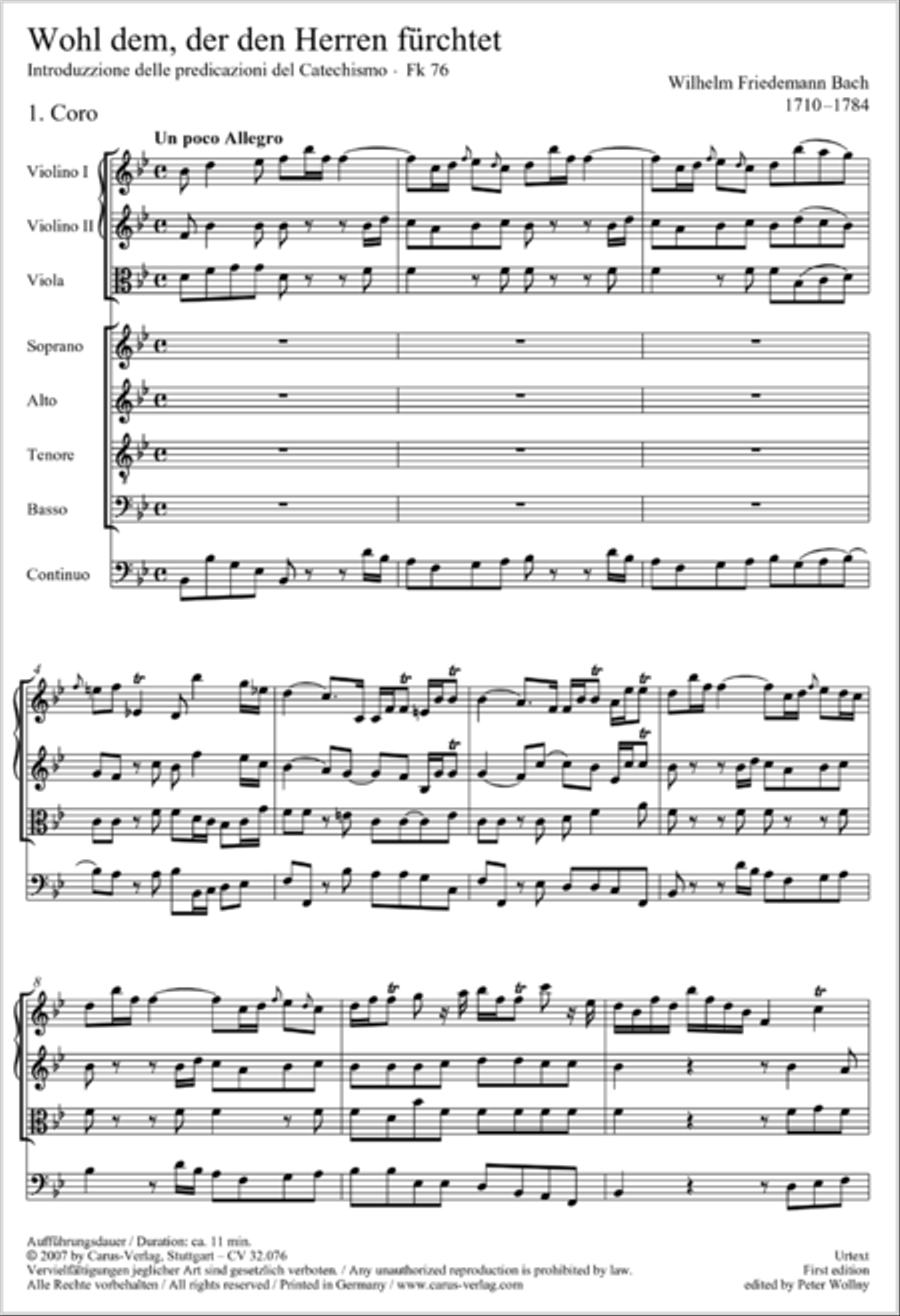Blessed are all those who fear God (Wohl dem, der den Herren furchtet) SA scores gallery preview page 2