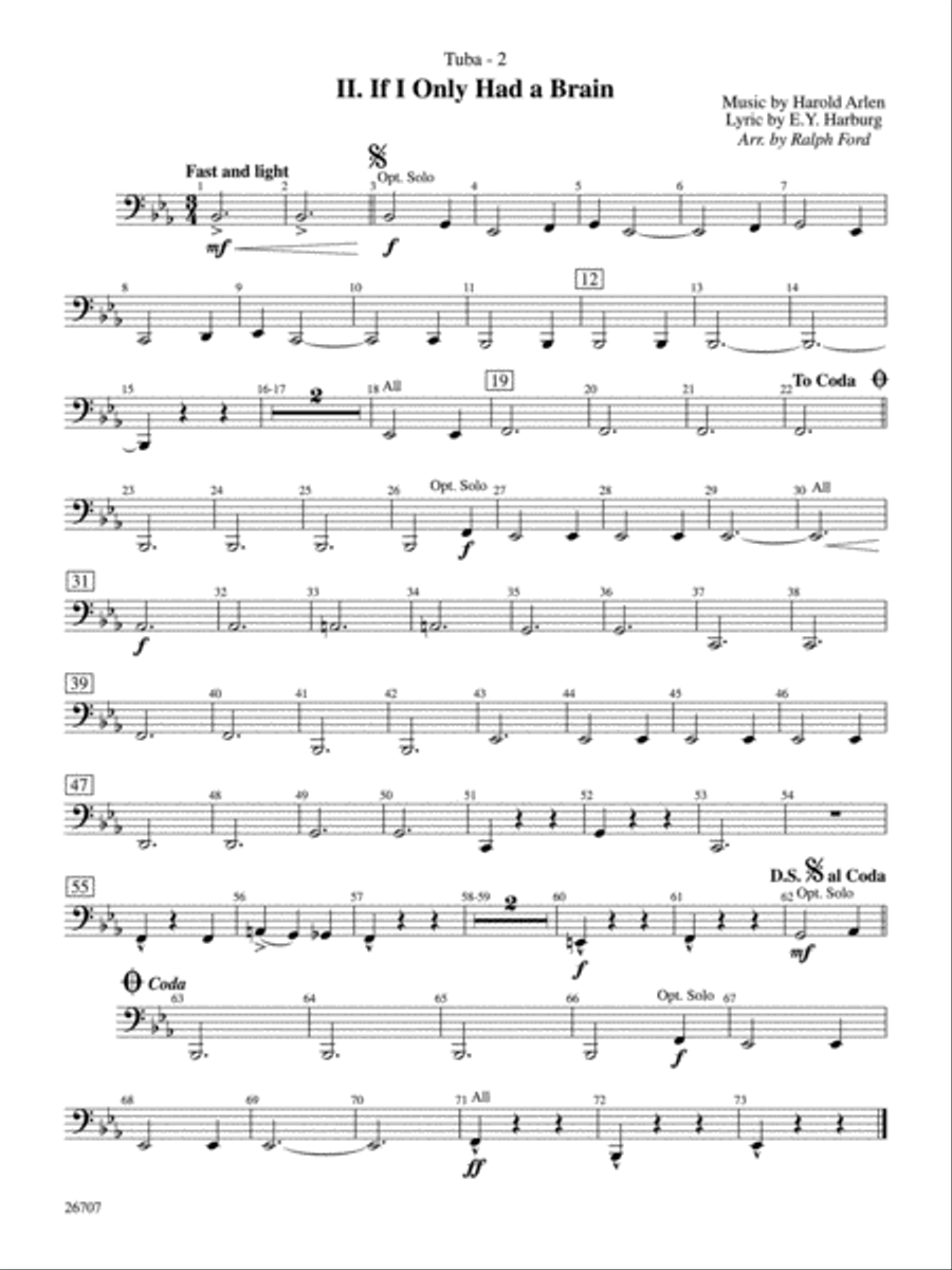 The Wizard of Oz: Tuba Concert Band scores gallery preview page 2