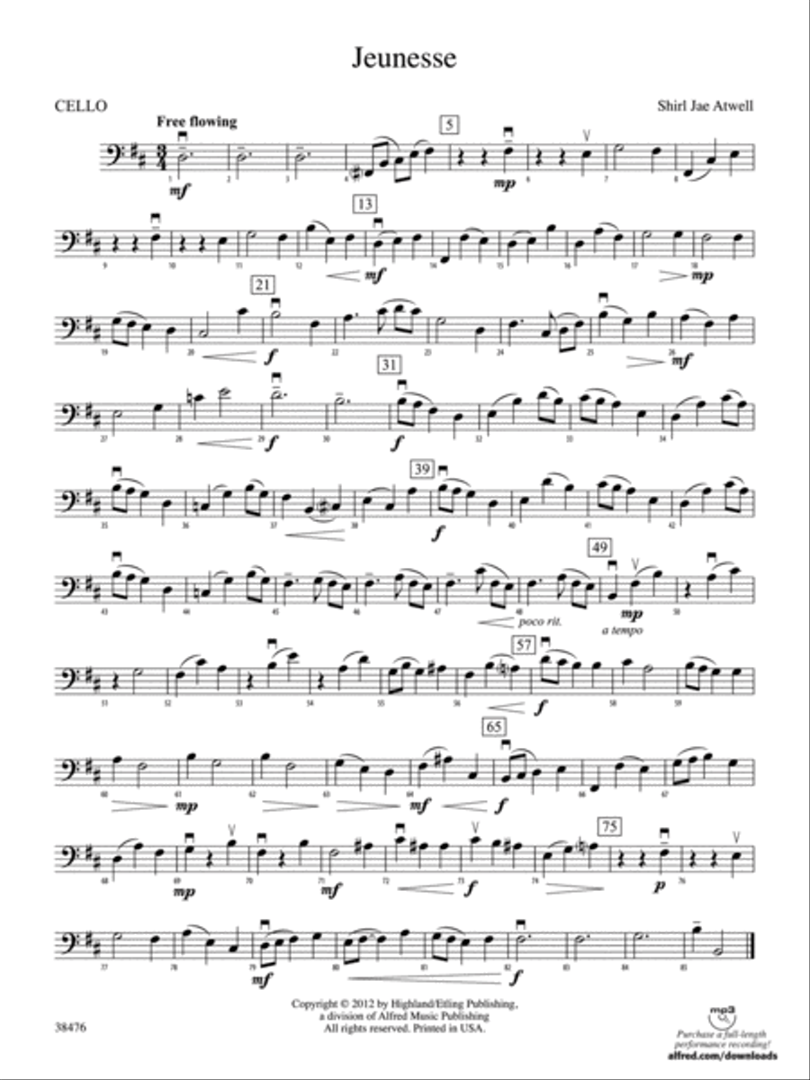 Jeunesse: Cello Jeunesse: Cello String Orchestra scores gallery preview page 1