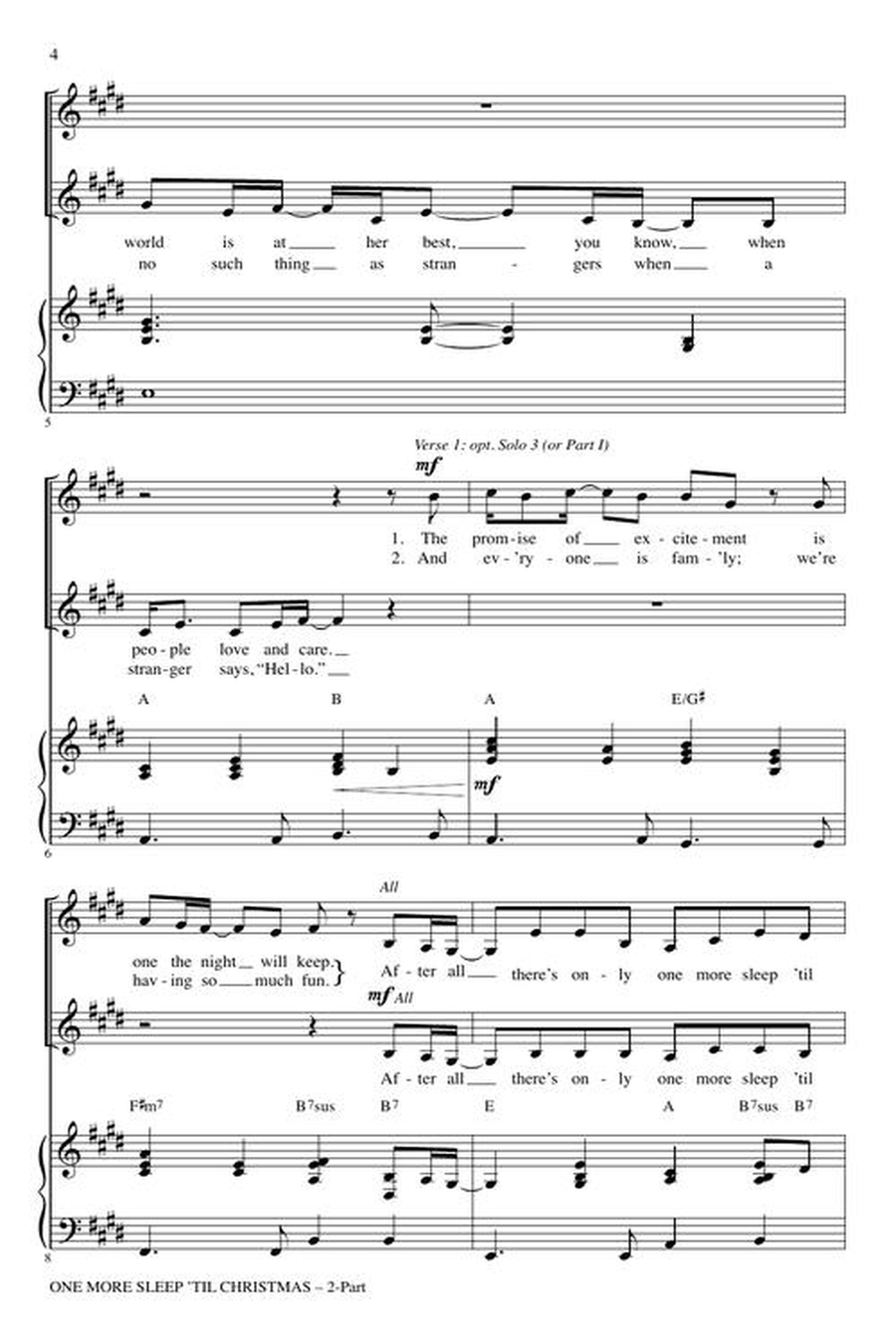 One More Sleep 'Til Christmas (from “The Muppet Christmas Carol”) 2-Part scores gallery preview page 4