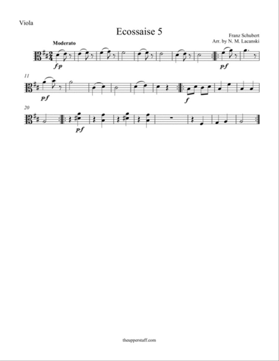 Ecossaise #5 String Quartet scores gallery preview page 3