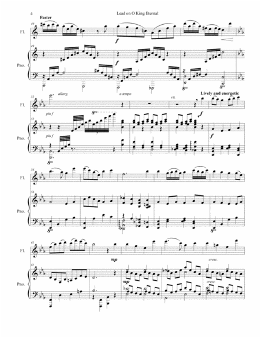 Lead on O King Eternal Flute Solo scores gallery preview page 4