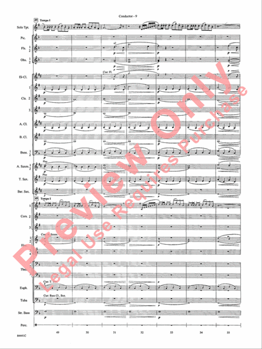 Trumpeter's Lullaby Concert Band scores gallery preview page 12