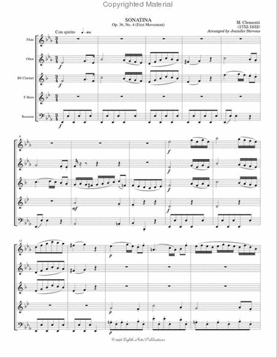 Sonatina Woodwind Quintet scores gallery preview page 2