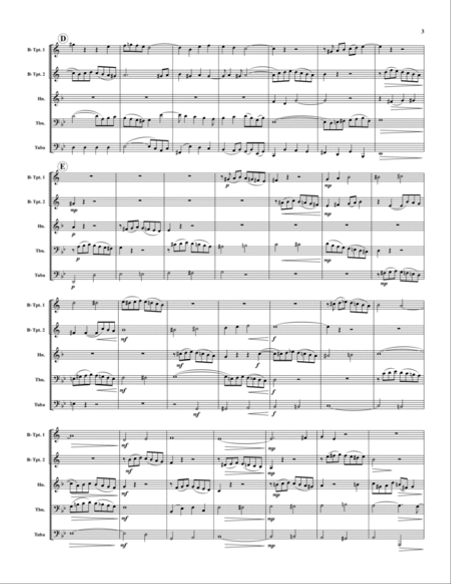 Fugue (originally in C min) Brass Quintet scores gallery preview page 3