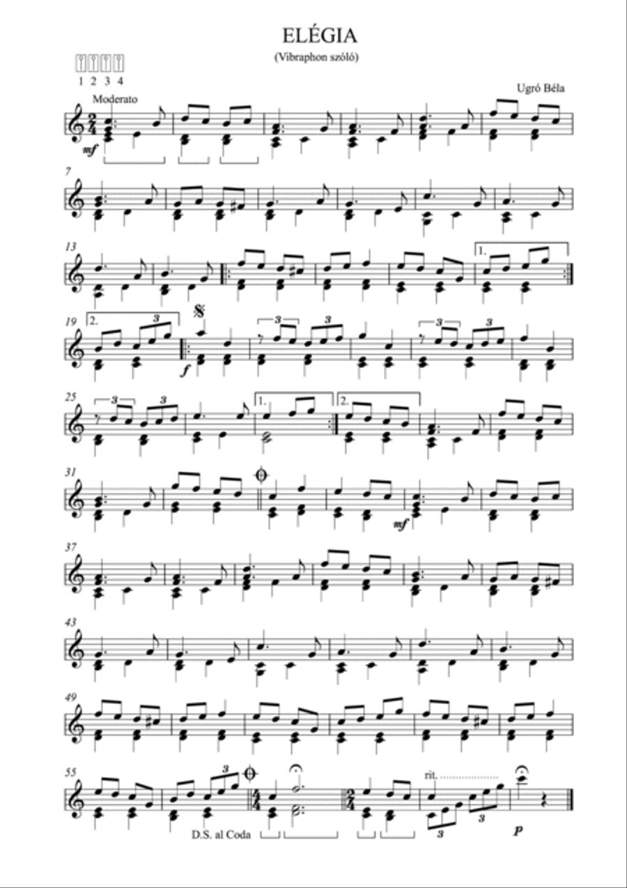 5 Songs for Vibraphone - 5 Dal Vibraphonra Vibraphone scores gallery preview page 4