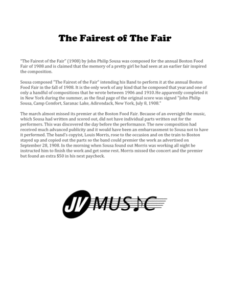 The Fairest of the Fair for Brass Quintet image number null