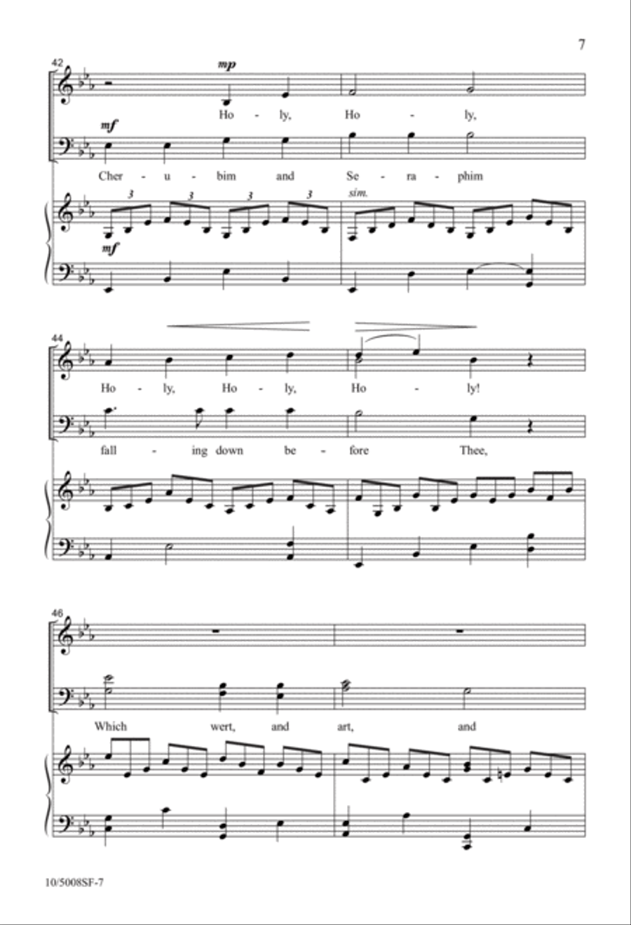 Holy, Holy, Holy 4-Part scores gallery preview page 7