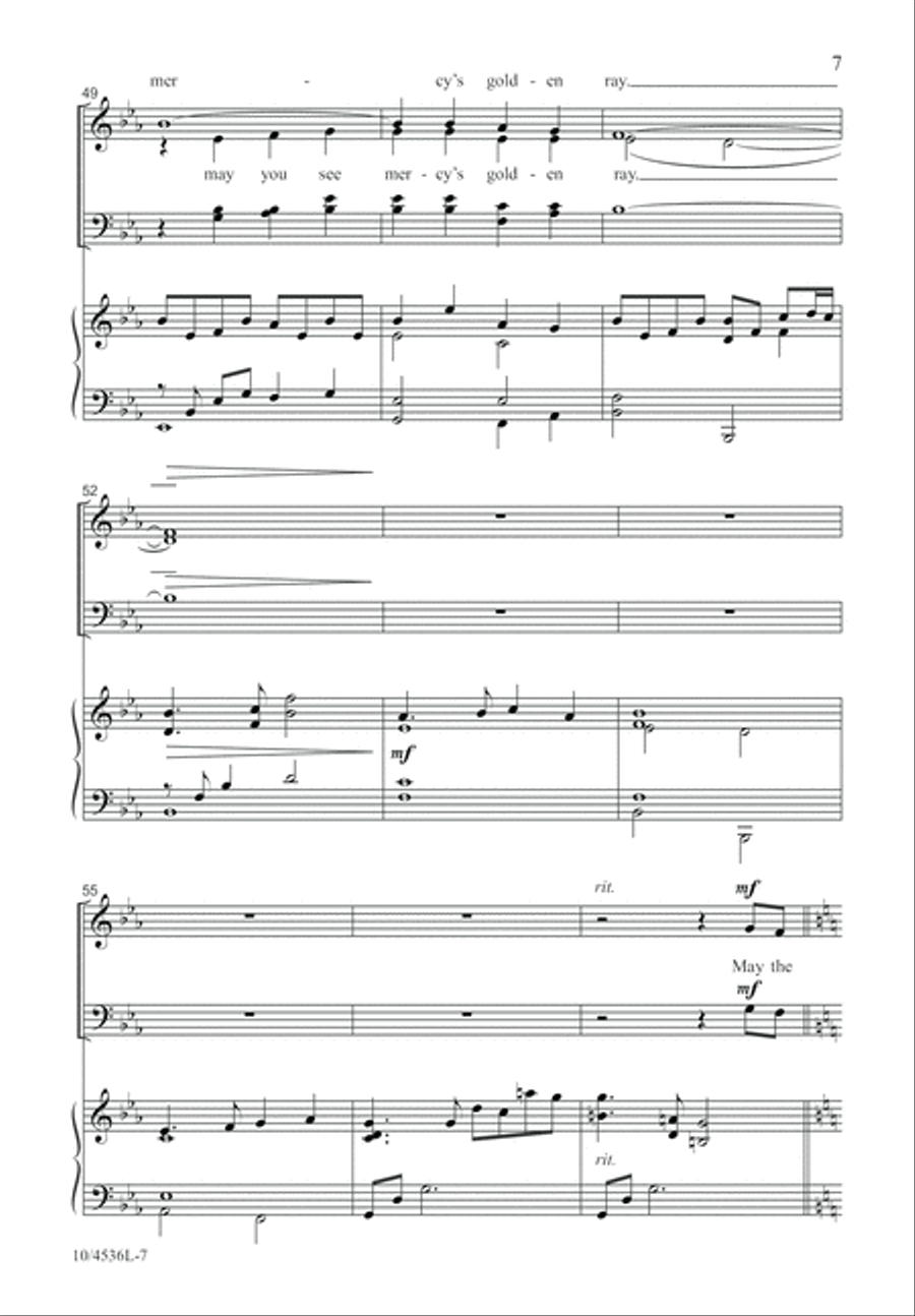 A Prayer of Blessing 4-Part scores gallery preview page 8