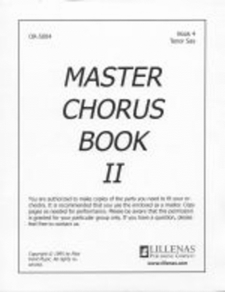 Master Chorus Book II, Orchestration Book 4, Tenor Sax