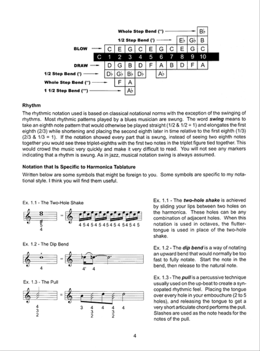 Blues Harmonica Jam Tracks & Soloing Concepts #1 Harmonica scores gallery preview page 5