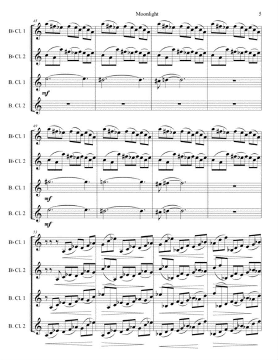 Moonlight (Waxing) Woodwind Quartet scores gallery preview page 5