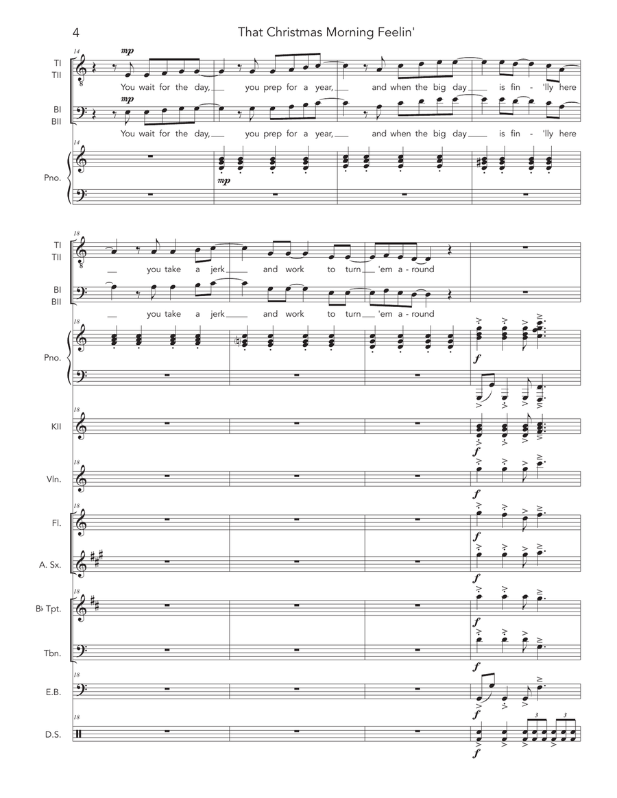 That Christmas Morning Feelin' (Curtain Call) TTBB scores gallery preview page 4