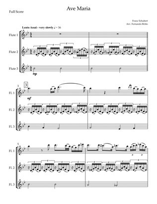 Ave Maria (Franz Schubert) for Flute Trio