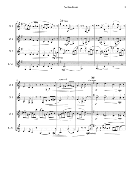 Contredanse for Clarinet Quartet image number null