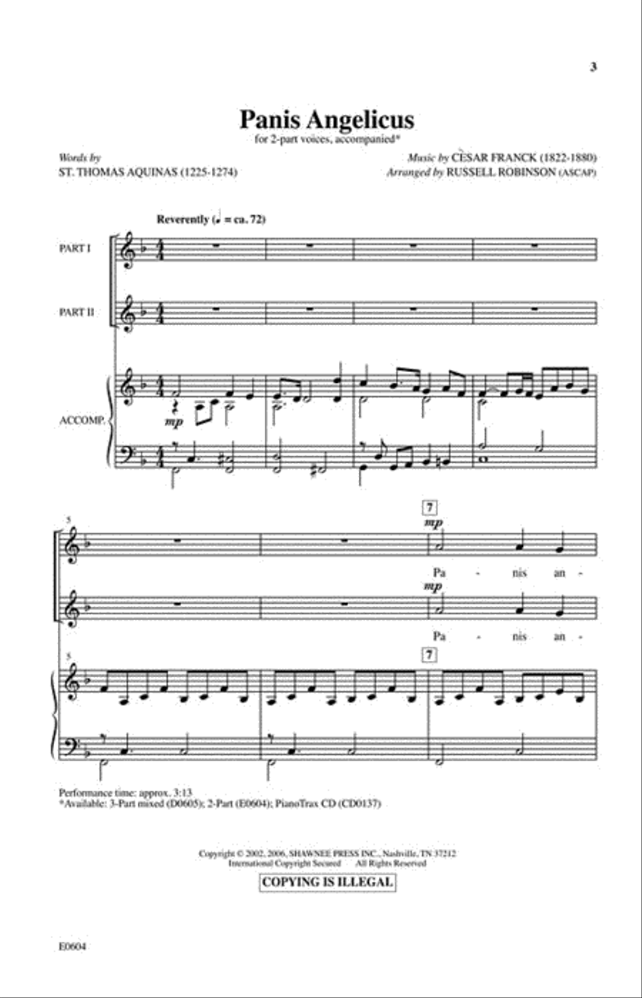 Panis Angelicus Panis Angelicus 2-Part scores gallery preview page 2