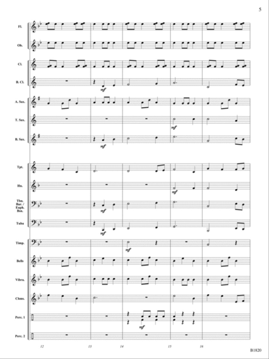 Leap of Faith (Fanfare): Score Concert Band scores gallery preview page 5