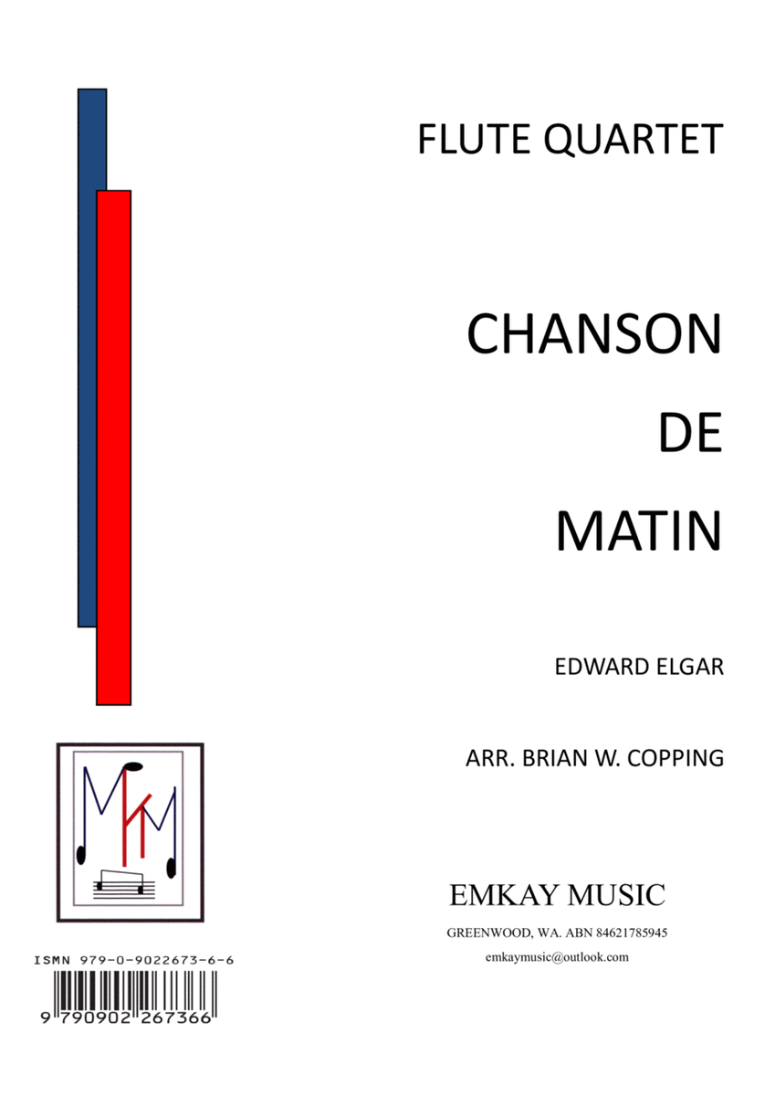 CHANSON DE MATIN – FLUTE QUARTET image number null