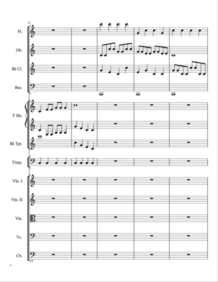 Fanfare in C Full Orchestra scores gallery preview page 4