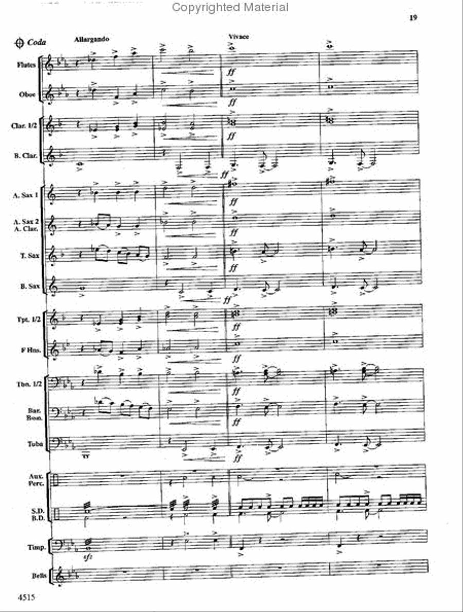 Lincoln Celebration Lincoln Celebration Concert Band scores gallery preview page 20