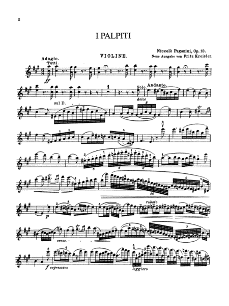 Paganini: Theme with Variations, Op. 13 (Arr. Fritz Kreisler)