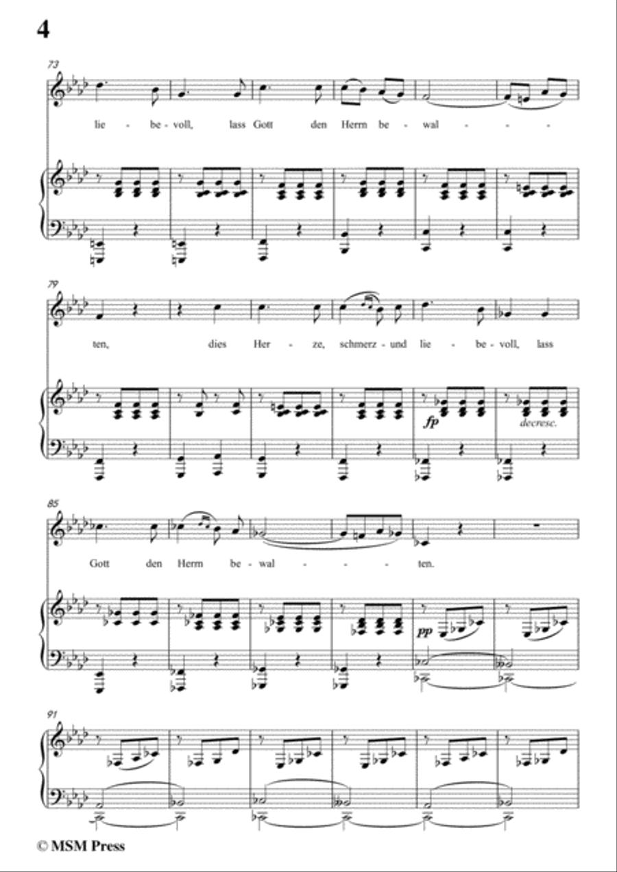 Schubert-Glaube,Hoffnung und Liebe,Op.97,in E flat Major,for Voice&Piano Voice scores gallery preview page 6